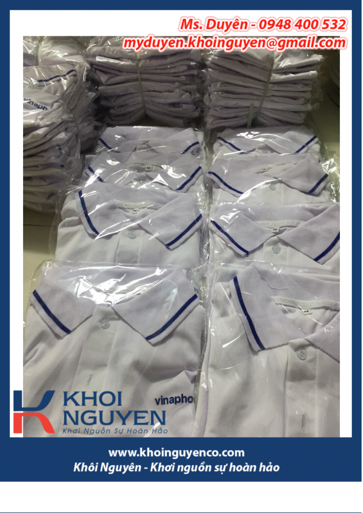 XƯỞNG MAY ÁO THUN NHÂN VIÊN. Công ty Khôi Nguyên chuyên sản xuất nón, áo đồng phục giá rẻ theo yêu cầu, tiến độ nhanh. 0948400532 - 0948400531.