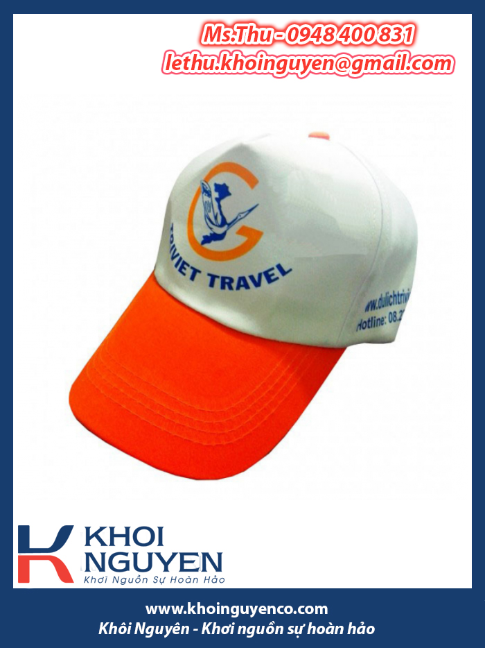 Xưởng mũ nón KHÔI NGUYÊN  Địa Chỉ May Nón Kết Du Lịch  với giá tốt nhất thị trường và đảm bảo chất lượng .0948400831